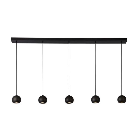 Eindhoven 5Lt Bar Pendant - Sand Black Metal