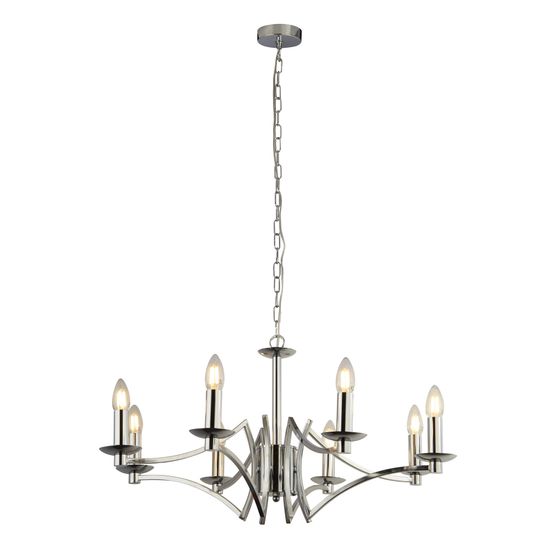 Ascot 8Lt Pendant - Chrome Metal