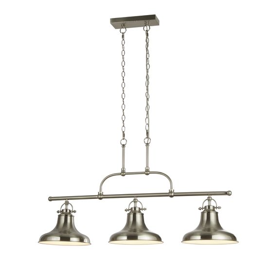 Dallas 3Lt Bar Pendant - Antique Rouge Metal