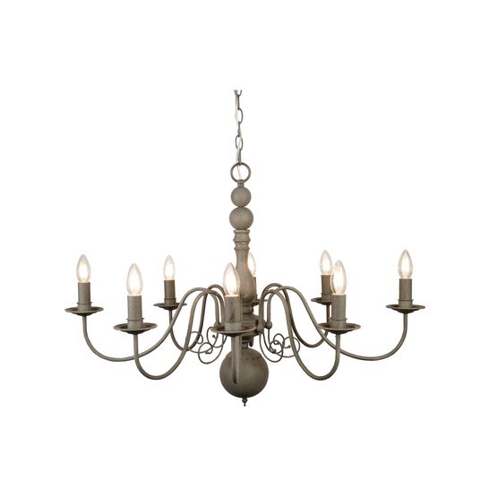 Greythorne 8Lt Pendant - Textured Grey Metal