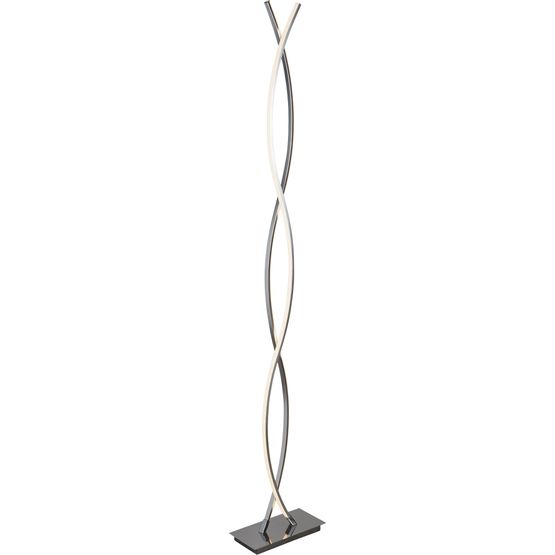Platt LED Wave Floor Lamp - Chrome &amp; Opal
