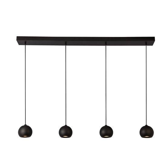 Eindhoven 4Lt Bar Pendant - Sand Black Metal