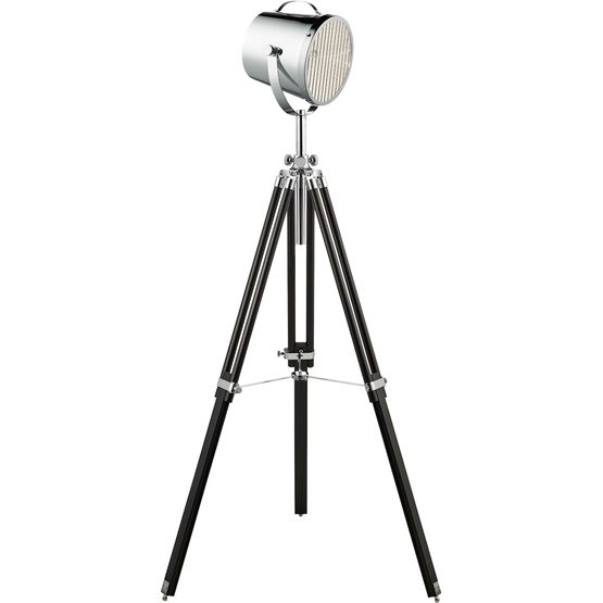 Studio Adjustable Floor Lamp - Black &amp; Chrome Shade