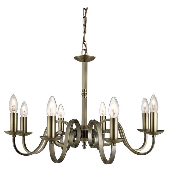 Richmond 8Lt Pendant - Antique Brass Metal