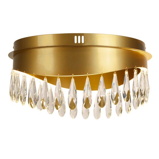 Jewel Flush - Gold Metal &amp; Crystal