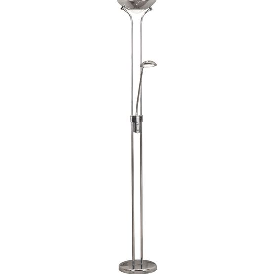 Mother &amp; Child Floor Lamp - Chrome Metal &amp; Glass