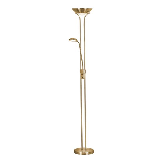 Mother &amp; Child LED Dimmable Floor Lamp - Satin Brass
