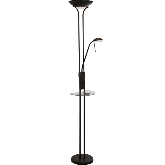 Mother &amp; Child Wireless USB Floor Lamp - Matt Black Metal