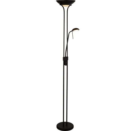 Mother &amp; Child Floor Lamp - Matt Black Metal &amp; Glass
