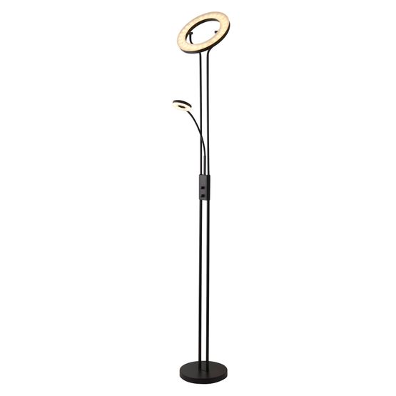 Mother &amp; Child Floor Lamp - Matt Black Metal