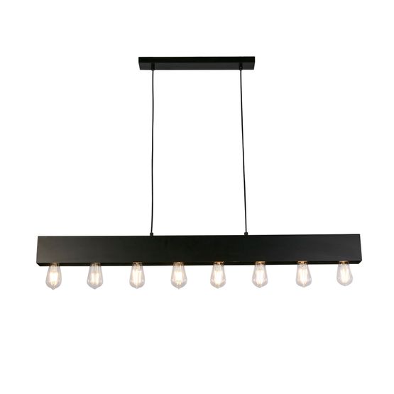 Piano 8Lt Diner Bar Pendant - Matt Black Metal