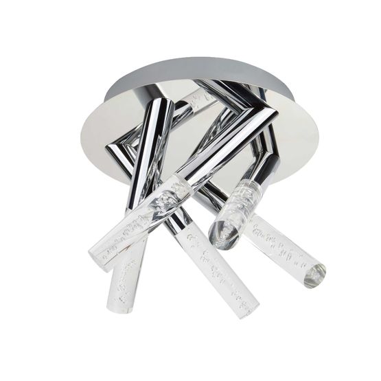 Bubbles 5Lt LED Bathroom Flush - Chrome &amp; Acrylic, IP44