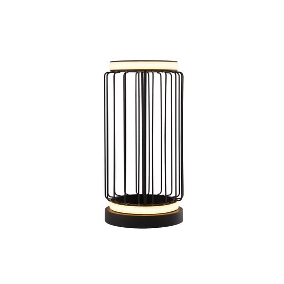 Circolo Cage Table Lamp - Black Metal &amp; White Silicon