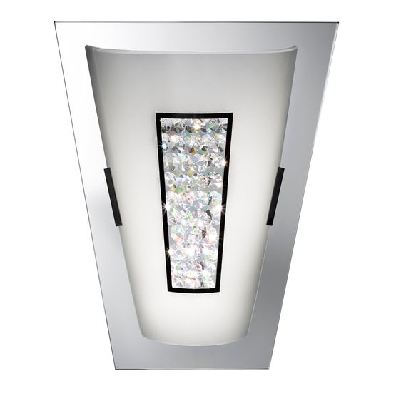 Portland LED Bathroom Wall Light - Chrome, Glass &amp; Ice, IP44
