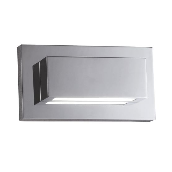 Ledge LED Up/Downlight Wall Light - Chrome &amp; Glass
