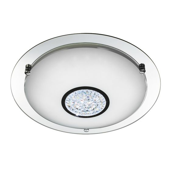 Portland LED Bathroom Flush - Chrome, Glass &amp; Ice, IP44