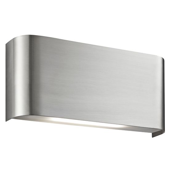 Match Box 2Lt Up/Down Wall Light - Satin Silver Metal