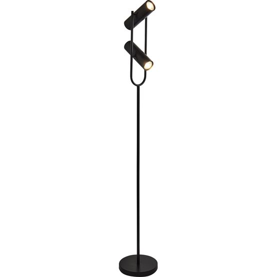 Telescope 2Lt Floor Lamp - Matt Black Metal