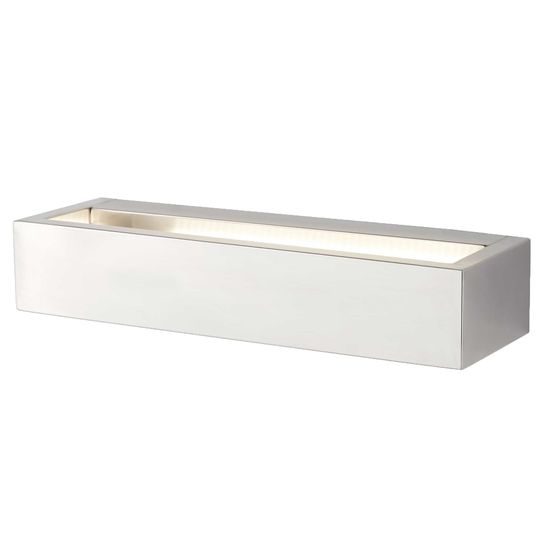 Serenity LED Rectangle Wall Bracket - Chrome &amp; Frosted Glass