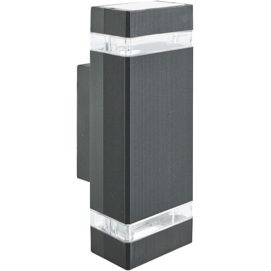 Sheffield LED Outdoor Wall Light-Black &amp; Glass Diffuser,IP44