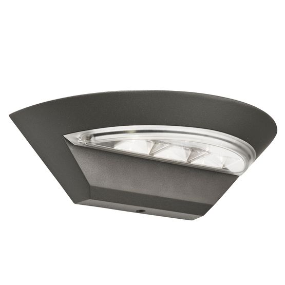 Lincoln Outdoor Wall Light - Dark Grey Metal &amp; Polycarbonate