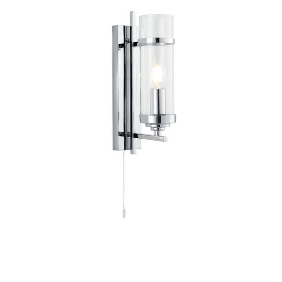 Milo Wall Light - Chrome Metal &amp; Glass