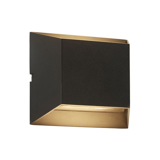 Delaware 2Lt Wall Light - Black Metal &amp; Glass