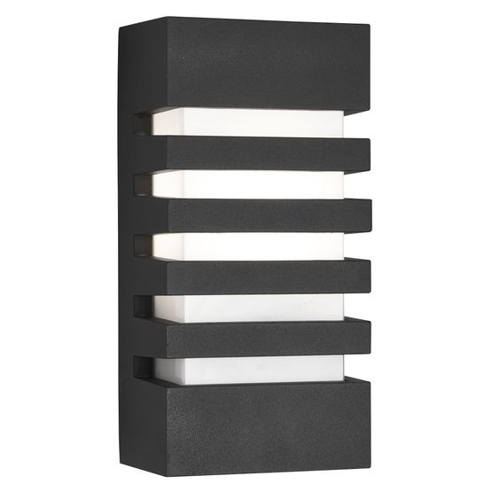 Exeter Outdoor Wall Light - Dark Grey Metal &amp; Polycarbonate