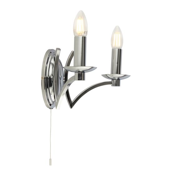 Ascot 2Lt Wall Light- Chrome