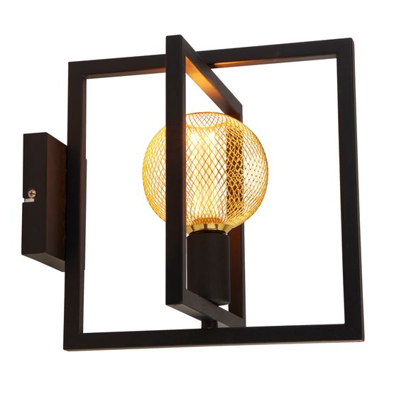 Plaza Wall Light - Matt Black Metal