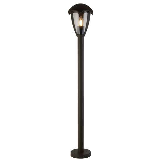 Bluebell Outdoor Post - Grey Metal &amp; Clear Polycarb