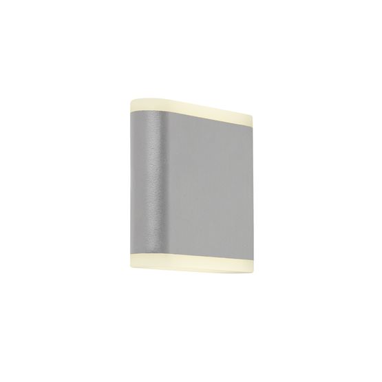 Stratford Outdoor Wall Light - Grey Metal &amp; White Polycarb