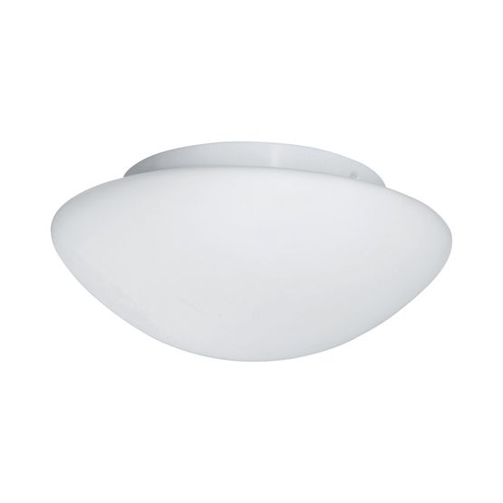 Tokyo 2Lt Flush - White Metal &amp; Opal Glass