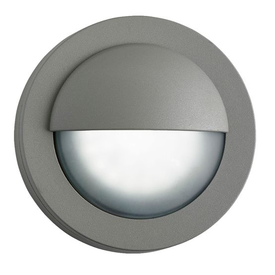 Bangor Outdoor Wall Light- Grey Metal &amp; Polycarbonate