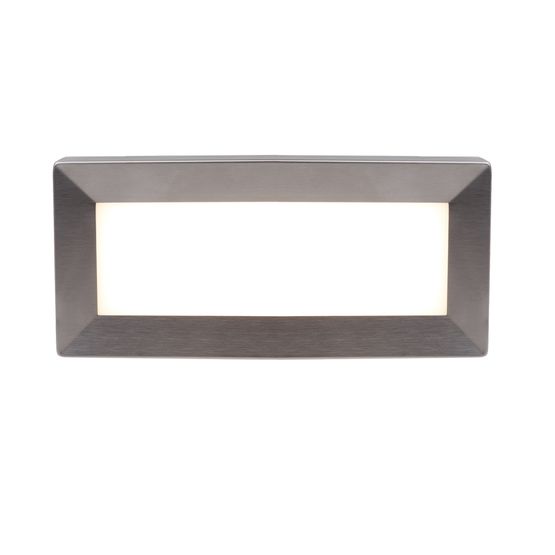 Ankle Outdoor Wall Light- Satin Silver Metal &amp; Polycarbonate