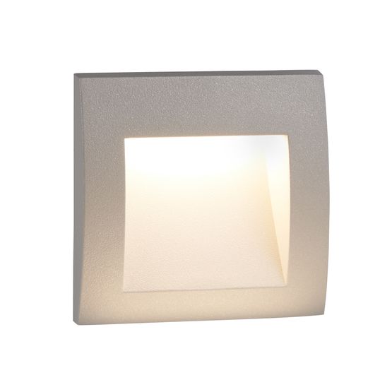 Ankle Outdoor Wall Light - Grey Aluminium &amp; Frosted Glass