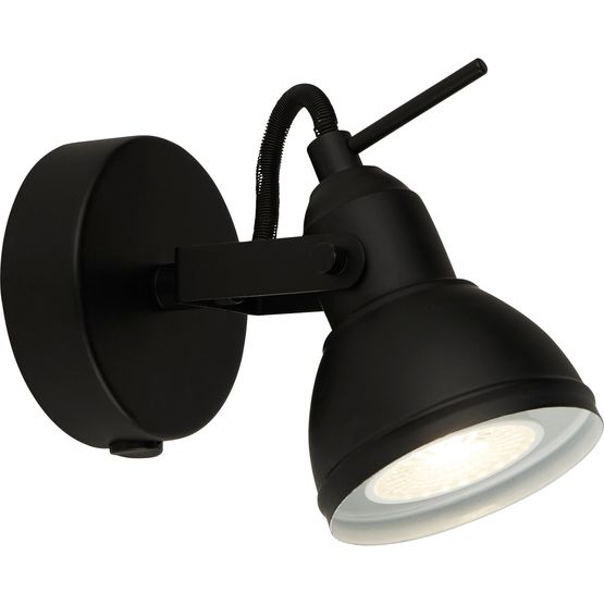 Focus Spotlight Wall Light - Black Metal