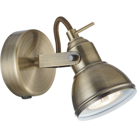 Focus Spotlight Wall Light - Antique Brass Metal