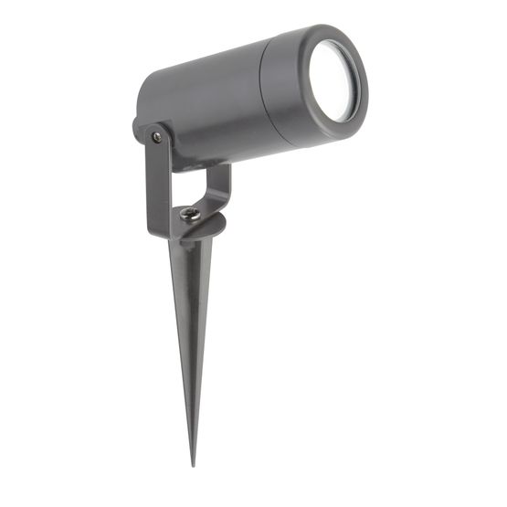 Spikey Outdoor Spotlight - Grey Metal &amp; Polycarbonate