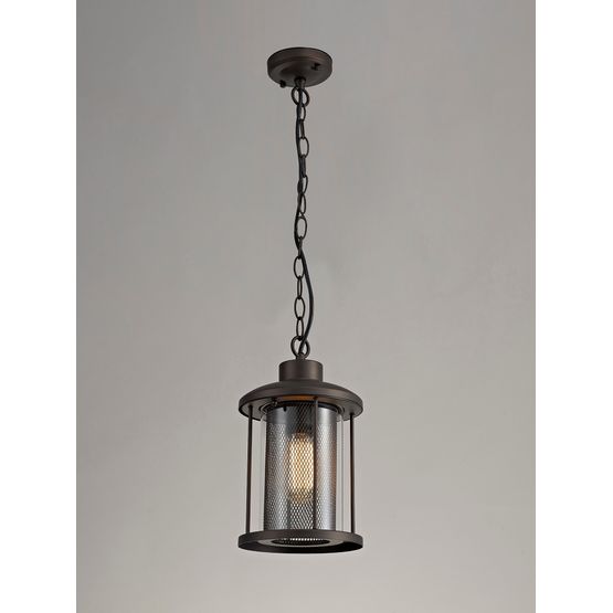Azra, IP54, Antique Bronze/Clear Glass Pendant Light (2yrs Warranty)