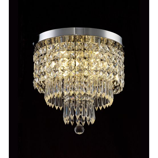 Isabella Polished Chrome/Crystal Ceiling Light (4 x G9, IP44)