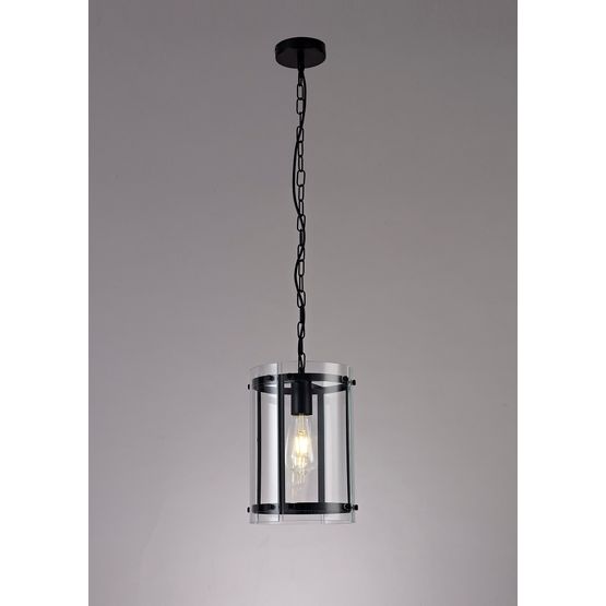 Primrose Pendant, 1 Light E27, Matt Black