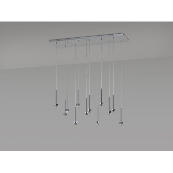 Ireine Polished Chrome 12 Light G9 Universal 2m Linear Pendant, Suitable For A Vast Selection Of Glass Shades